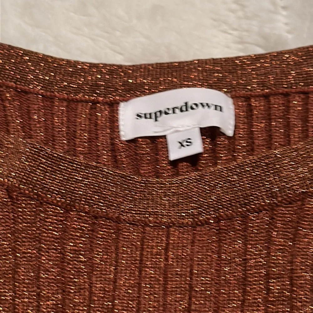 Superdown | sonya rib shimmer tank | size xsmall - Picture 10 of 11